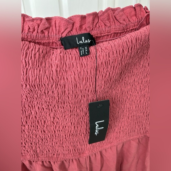 NWT Lulus Linen Strapless Jumpsuit with pockets NEVER WORN - Picture 5 of 11